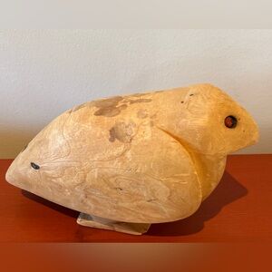 Vintage maybe Burlwood Sculpture light wood sculpture Unique Bird handcr…